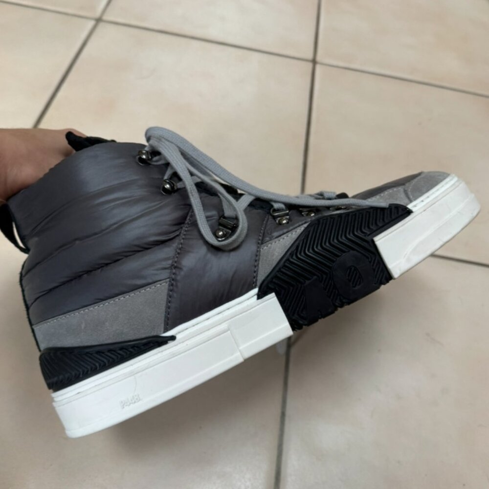 BRAND NEW P448 Black & Gray High Top Sneakers in Size 43 - Picture 3 of 7